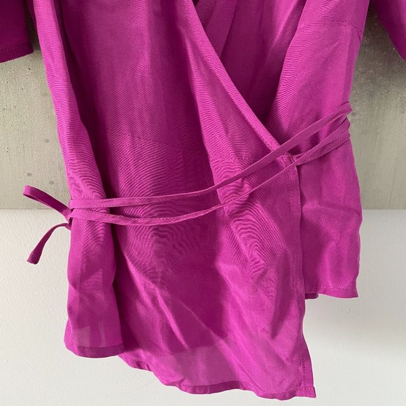 Suncoo Paris Leyla Fluid Wrap Blouse (NWT) - Picture 7 of 12